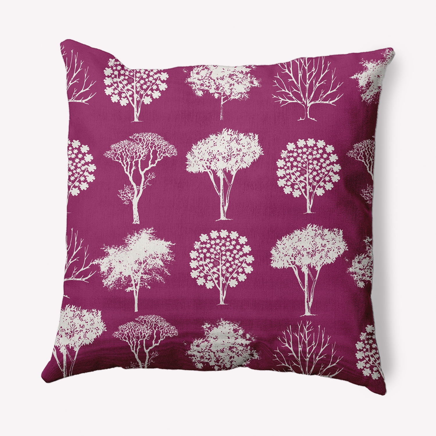 Simply Daisy 20" x 20" Field of Trees Indoor/Outdoor Polyester Throw Pillow, Dusty Rose