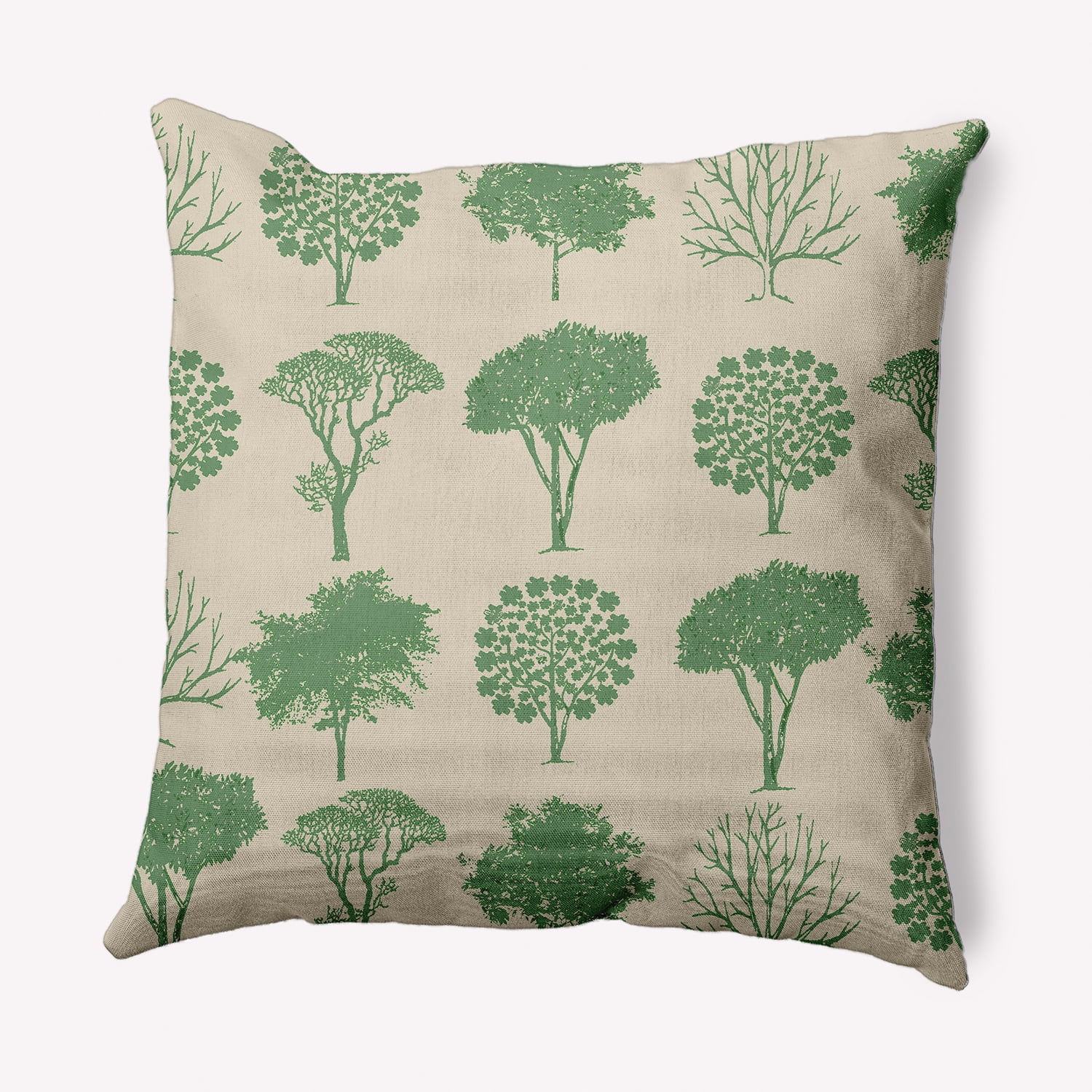 Simply Daisy 20" x 20" Field of Trees Indoor/Outdoor Polyester Throw Pillow, Sage
