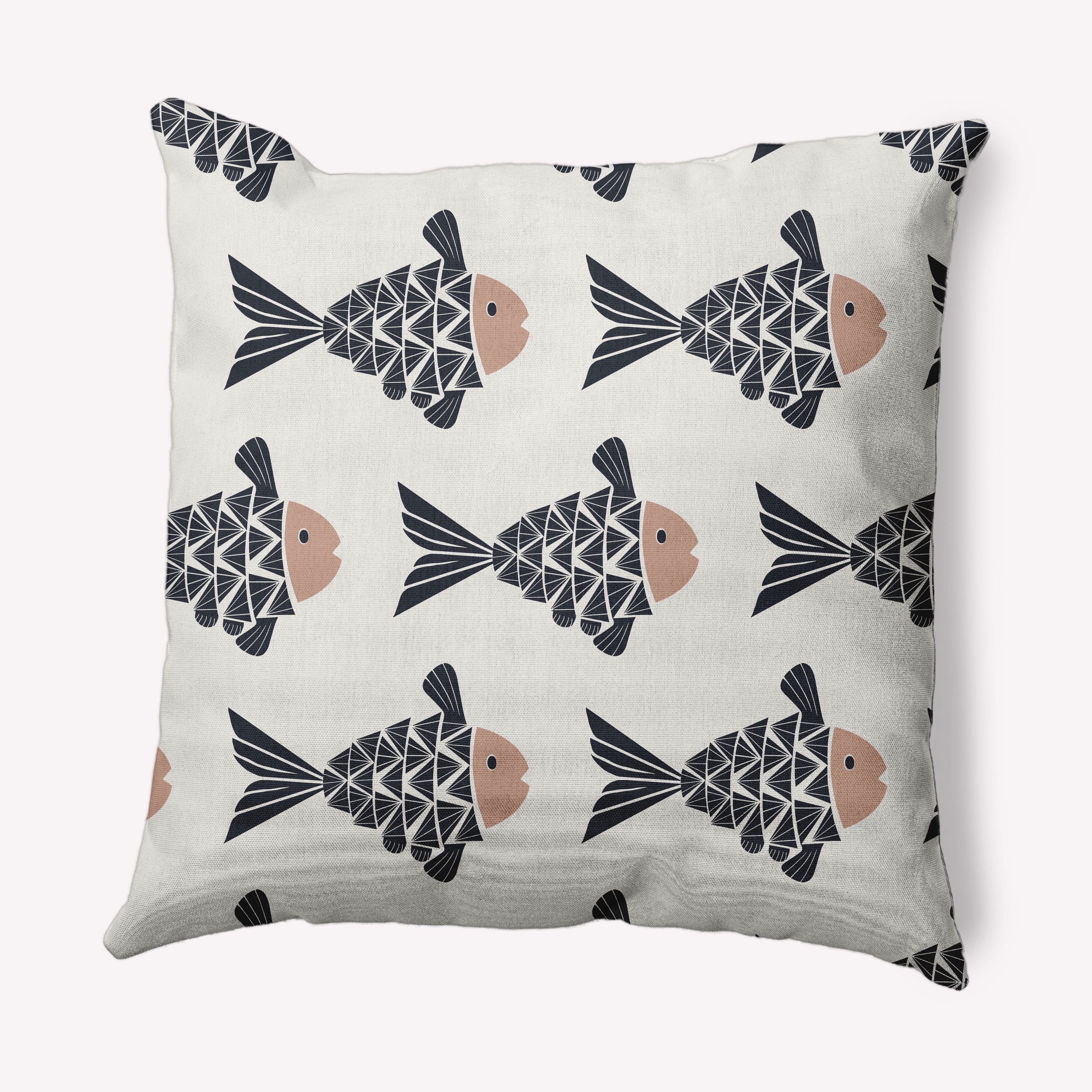 Simply Daisy 20" x 20" Fish Tales Nautical Decorative Indoor Pillow