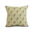 thumbnail image 1 of Simply Daisy, 20" x 20" Flamingo Fanfare Multi, Animal Print Outdoor Pillow, Light Green, 1 of 2