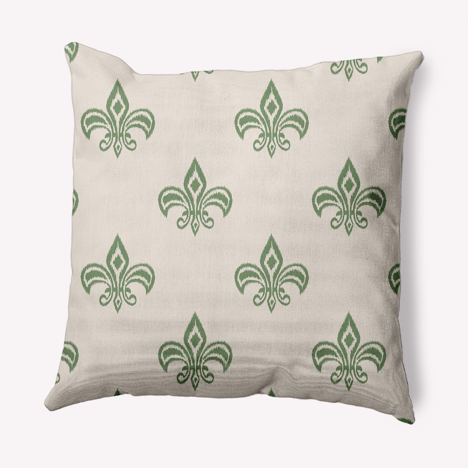 Simply Daisy 20" x 20" Fleur de Lis Decorative Throw Pillow, Sage
