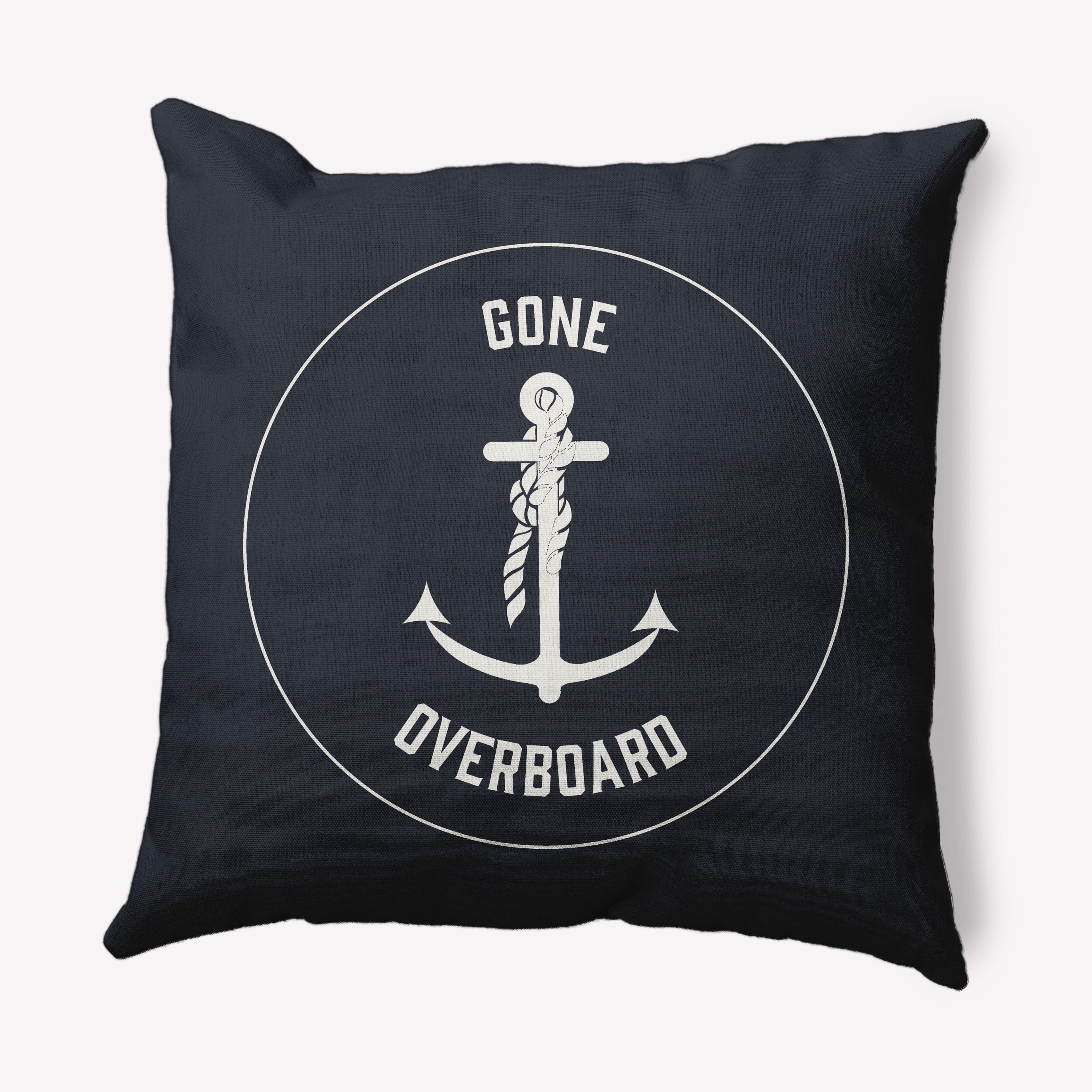 Simply Daisy 20" x 20" Gone Forever Overboard Nautical Decorative Indoor Pillow