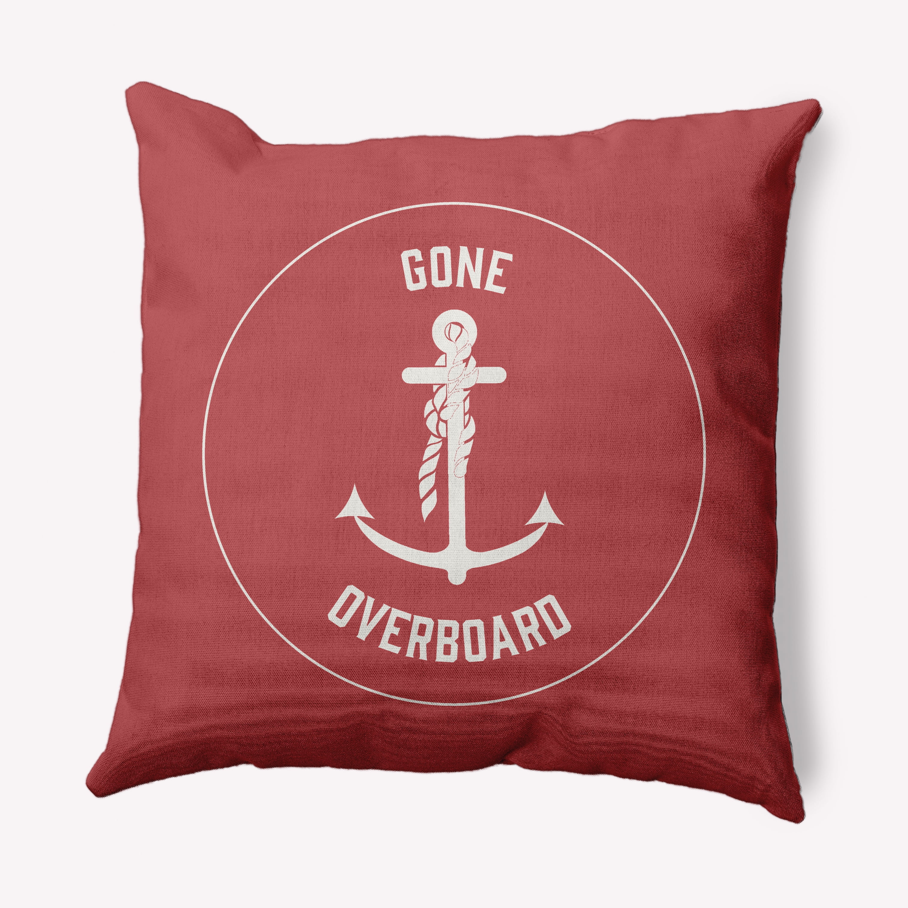 Simply Daisy 20" x 20" Gone Forever Overboard Nautical Indoor/Outdoor Throw Pillow