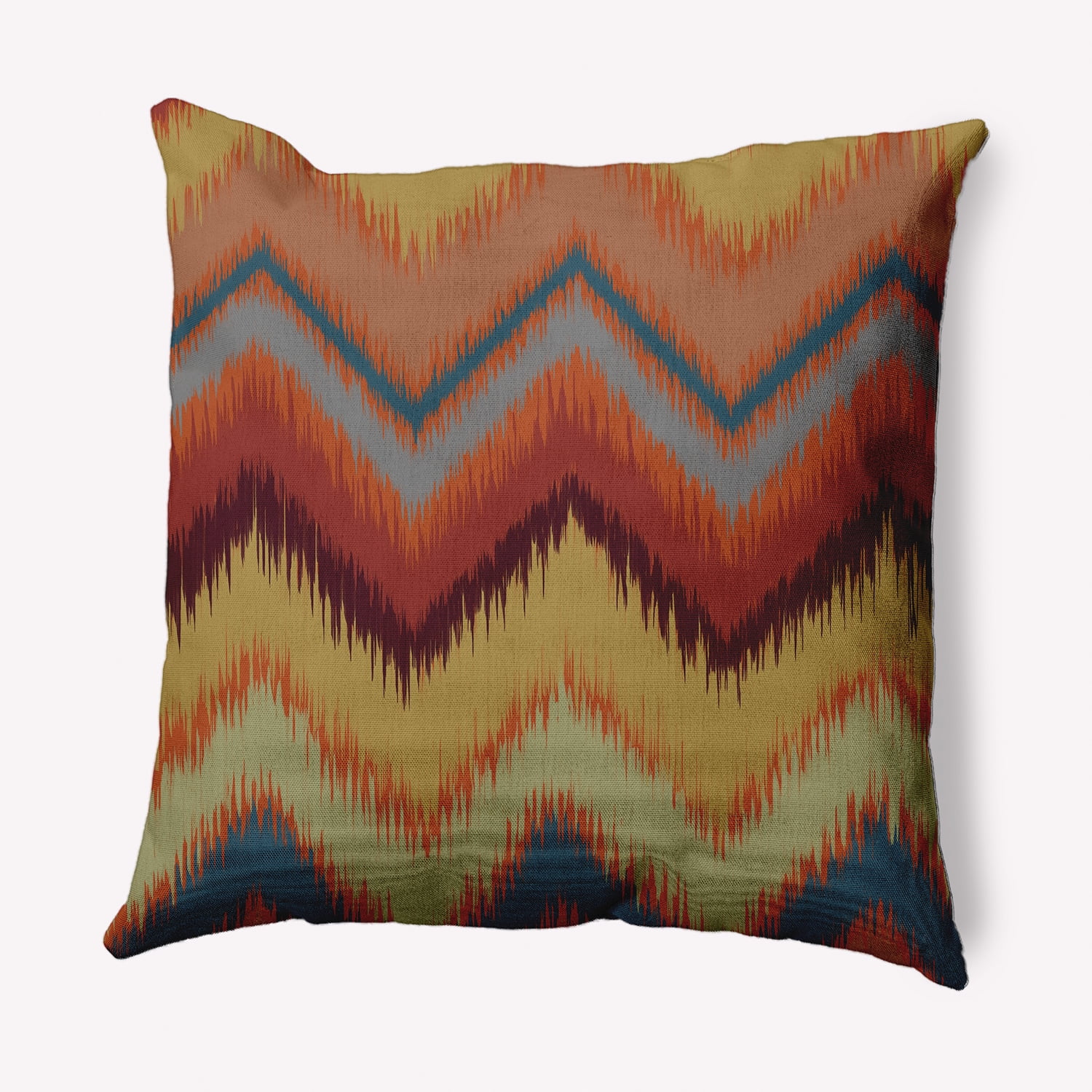 Simply Daisy 20" x 20" Ikat Chevron Decorative Throw Pillow, Sienna