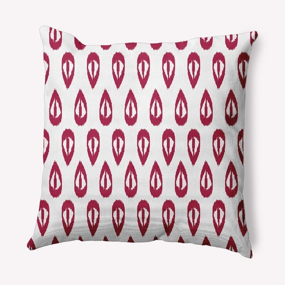 Simply Daisy 20" x 20" Ikat Tears Decorative Throw Pillow, Cranberry