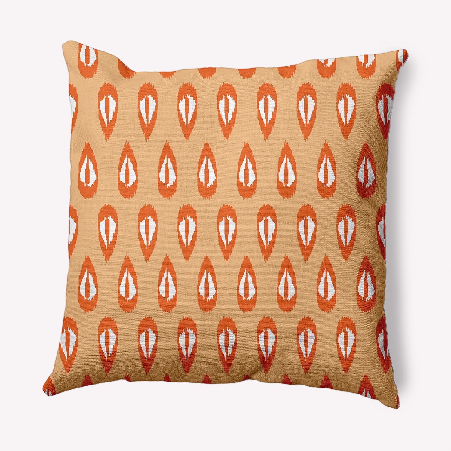 Simply Daisy 20" x 20" Ikat Tears Indoor/Outdoor Polyester Throw Pillow, Dusty Orange