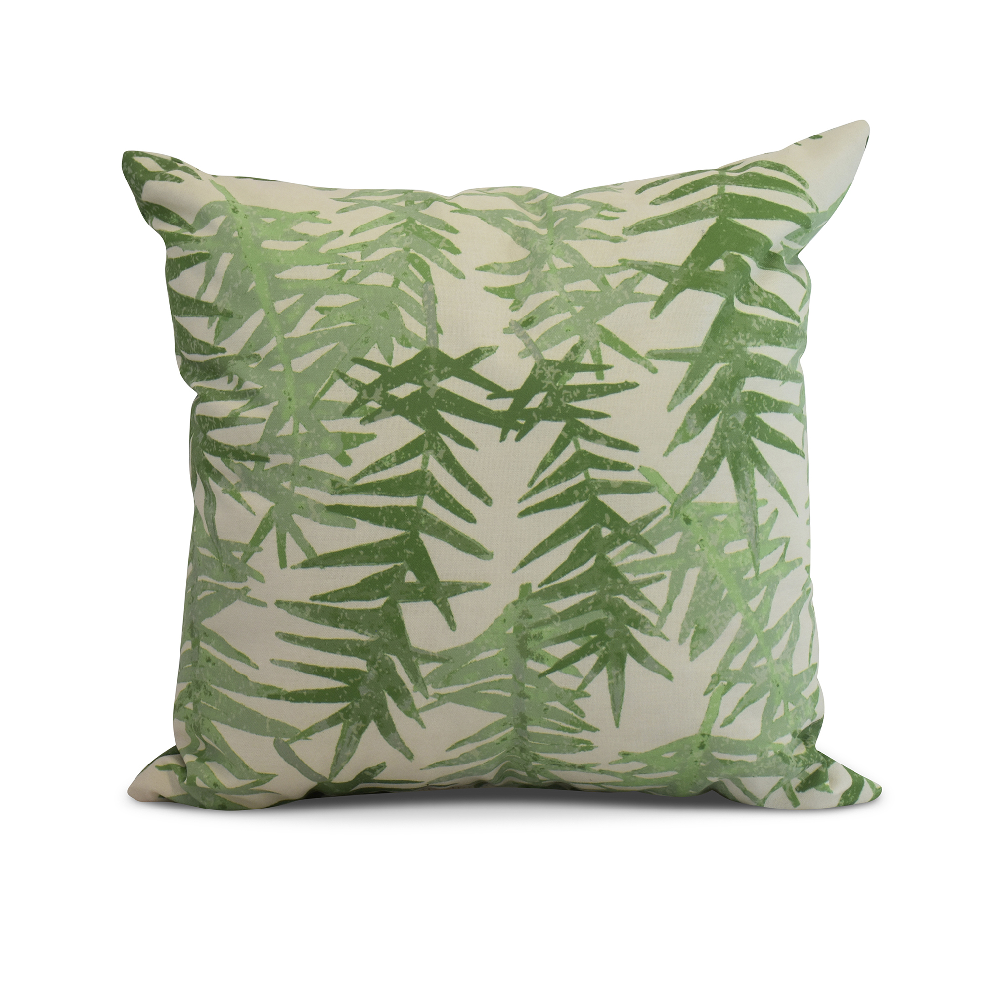 Simply Daisy, 20 x 20 Inch, Spikey, Floral Print Pillow, Green