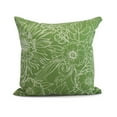 thumbnail image 1 of Simply Daisy, 20 x 20 Inch, Zentangle 4, Floral Print Pillow, Green, 1 of 2
