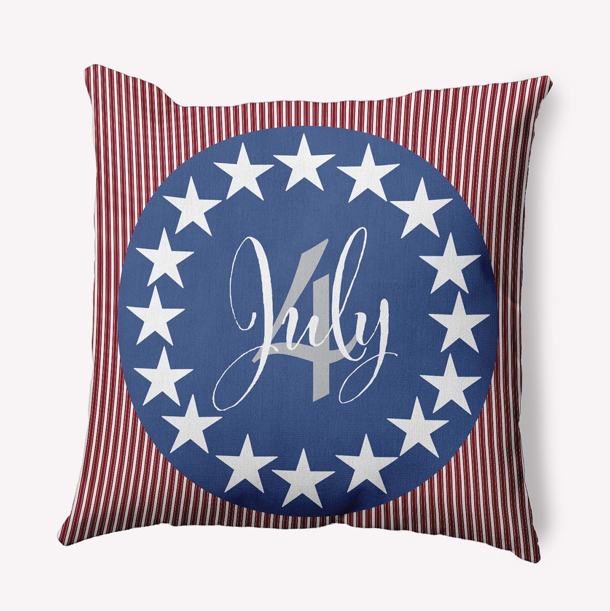 Simply Daisy 20" x 20" July Four Indoor/Outdoor Throw Pillow, Nautical Navy (1 count)