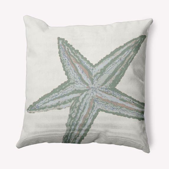 Simply Daisy 20" x 20" Large Starfish Nautical Decorative Indoor Pillow