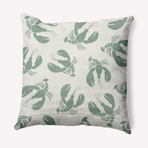Simply Daisy 20" x 20" Lobster Fest Nautical Decorative Indoor Pillow