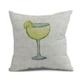 thumbnail image 1 of Simply Daisy, 20" x 20" Margarita Text Fade Happy Hour, Geometric Print Outdoor Pillow, Pale Blue, 1 of 2
