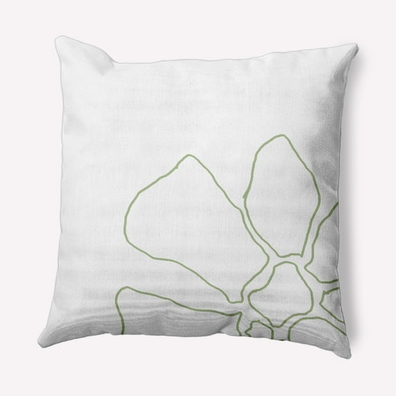 Simply Daisy 20" x 20" Modern, Contemporary Green, White, Multi-color Polyester Throw Pillow