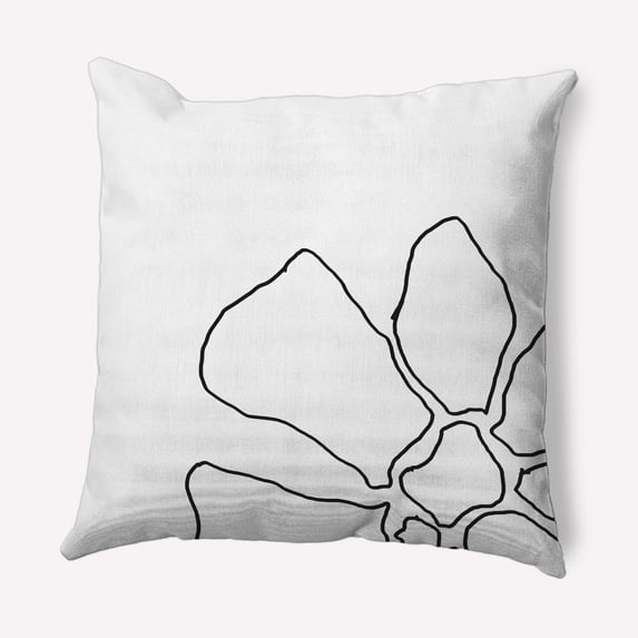 Simply Daisy 20" x 20" Modern, Contemporary White Polyester Throw Pillow