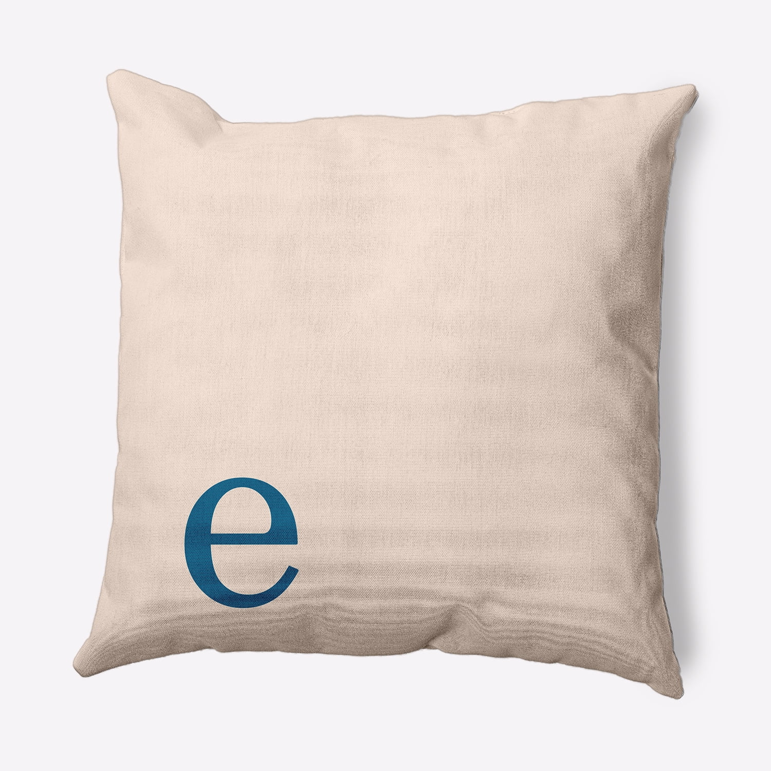 Simply Daisy 20" x 20" Modern Monogram Decorative Throw Pillow, Autumn Blue