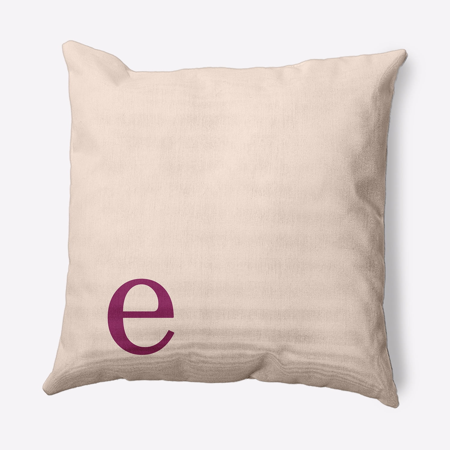 Simply Daisy 20" x 20" Modern Monogram Decorative Throw Pillow, Dusty Rose