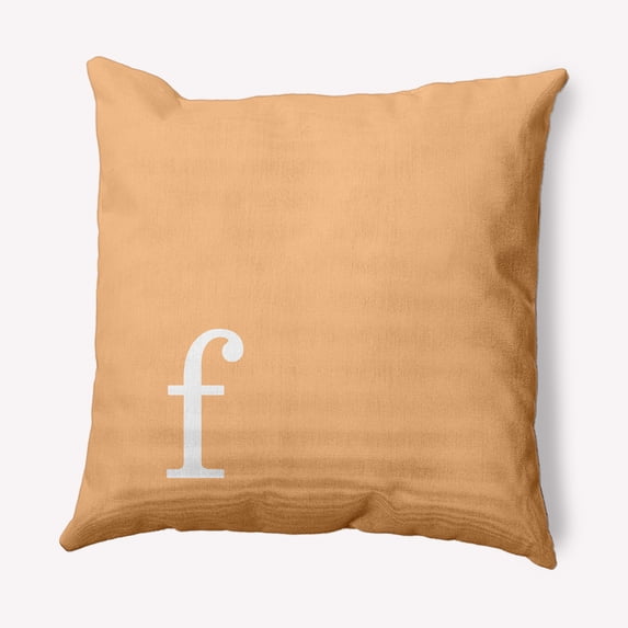 Simply Daisy 20" x 20" Modern Monogram Decorative Throw Pillow, Pale Gold