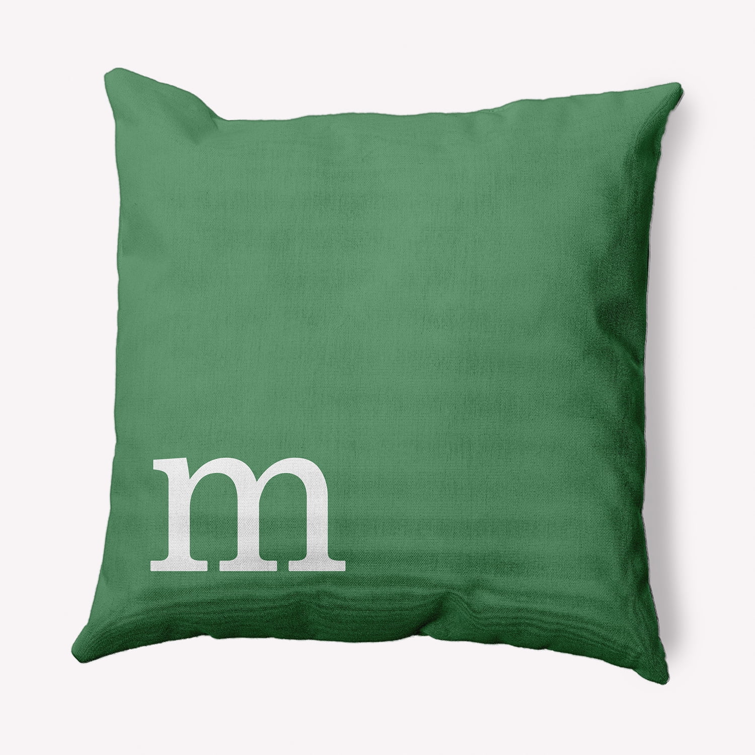 Simply Daisy 20" x 20" Modern Monogram Decorative Throw Pillow, Sage