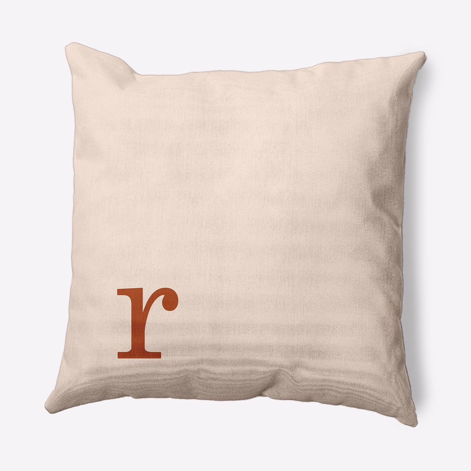 Simply Daisy 20" x 20" Modern Monogram Decorative Throw Pillow, Sienna