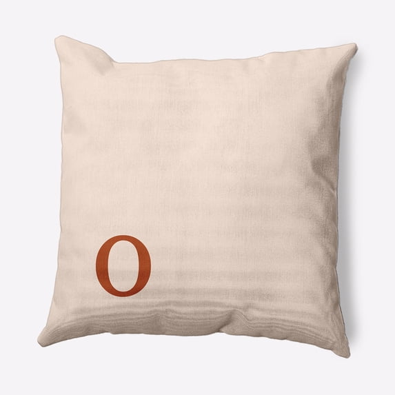 Simply Daisy 20" x 20" Modern Monogram Decorative Throw Pillow, Sienna