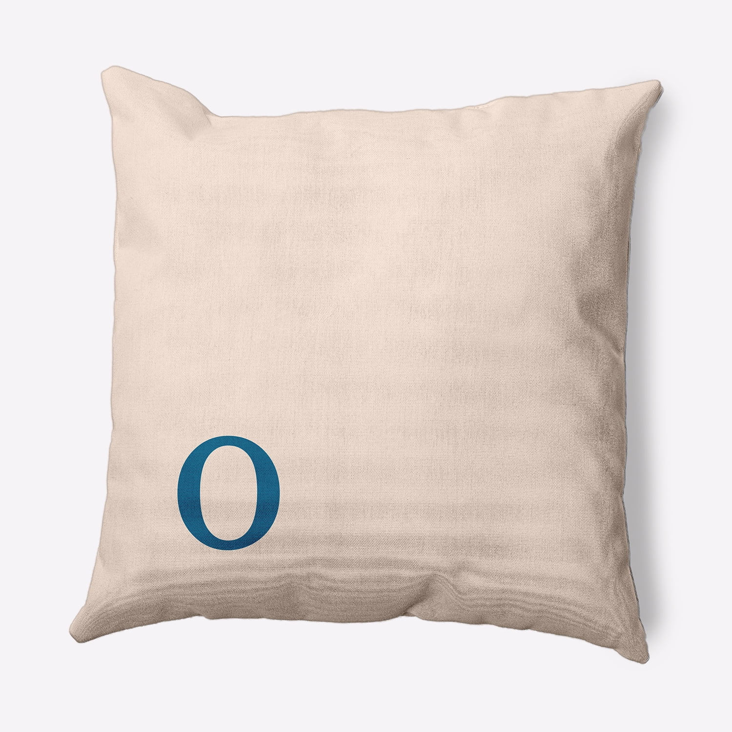 Simply Daisy 20" x 20" Modern Monogram Indoor/Outdoor Polyester Throw Pillow, Autumn Blue