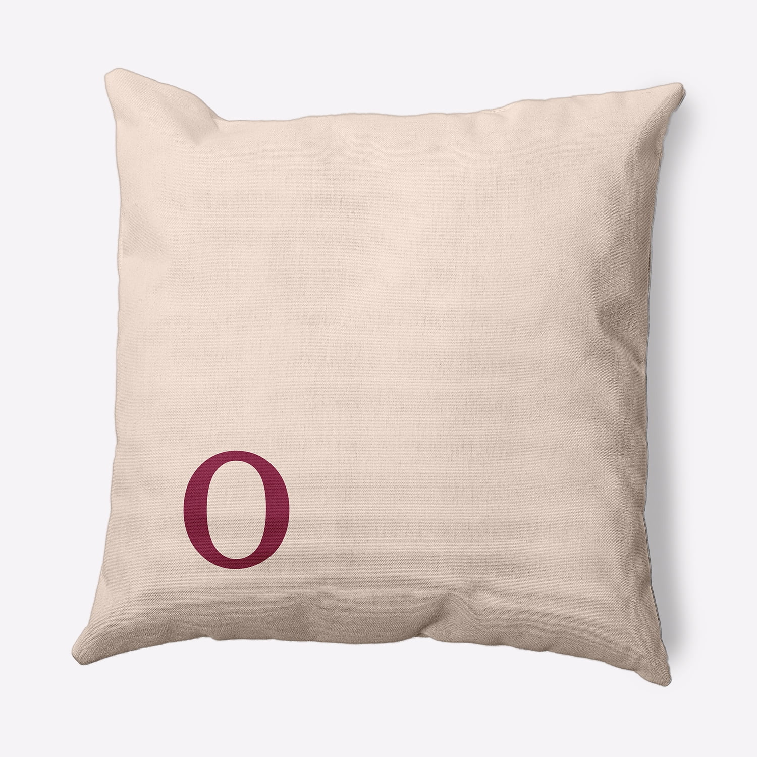 Simply Daisy 20" x 20" Modern Monogram Indoor/Outdoor Polyester Throw Pillow, Cranberry