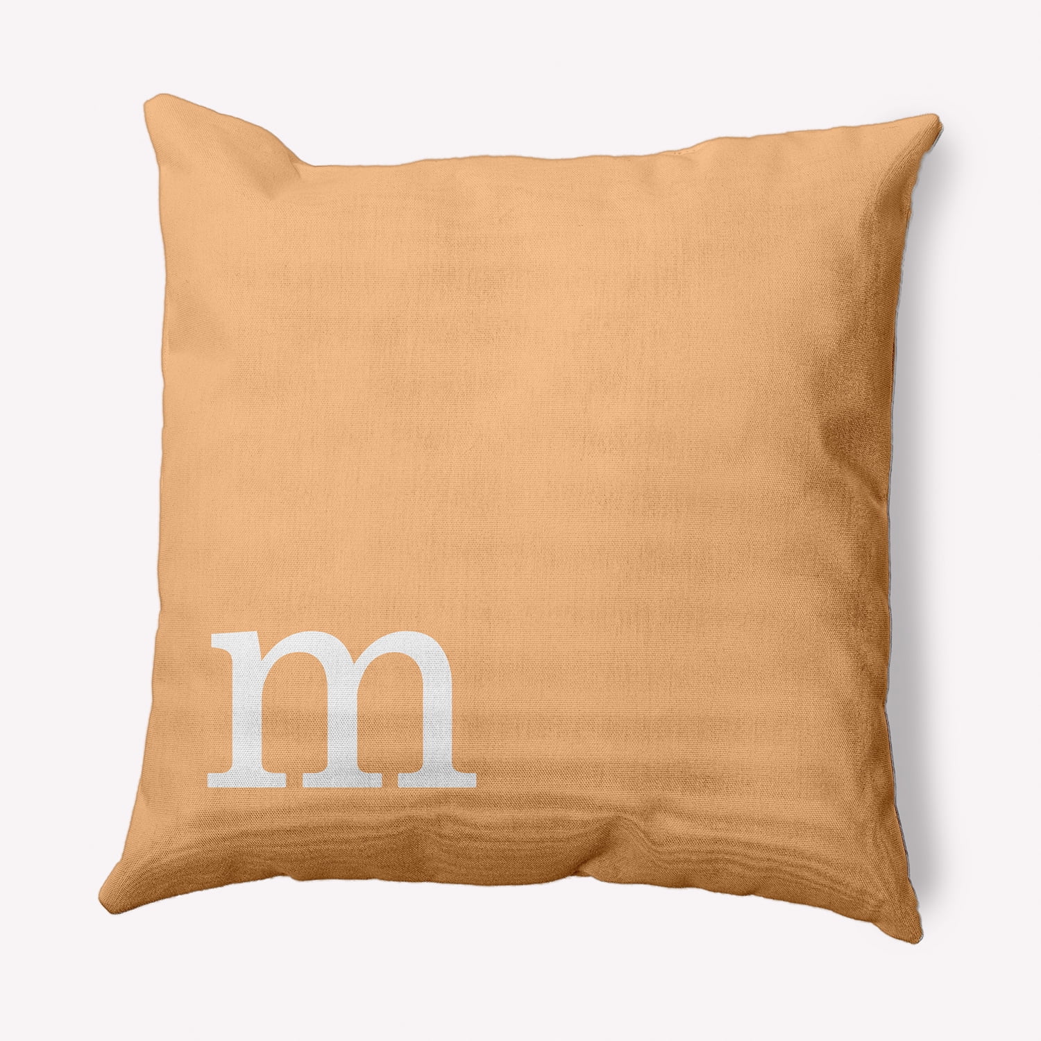 Simply Daisy 20" x 20" Modern Monogram Indoor/Outdoor Polyester Throw Pillow, Pale Gold