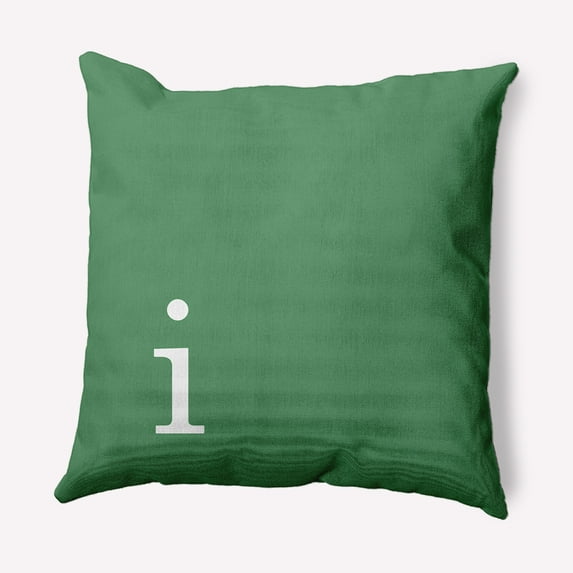 Simply Daisy 20" x 20" Modern Monogram Indoor/Outdoor Polyester Throw Pillow, Sage