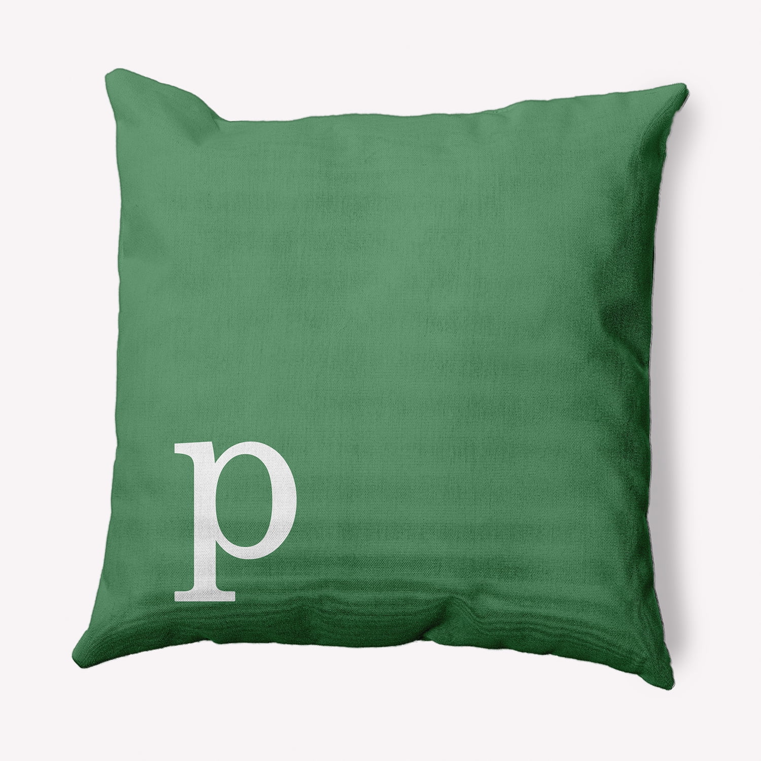 Simply Daisy 20" x 20" Modern Monogram Indoor/Outdoor Polyester Throw Pillow, Sage