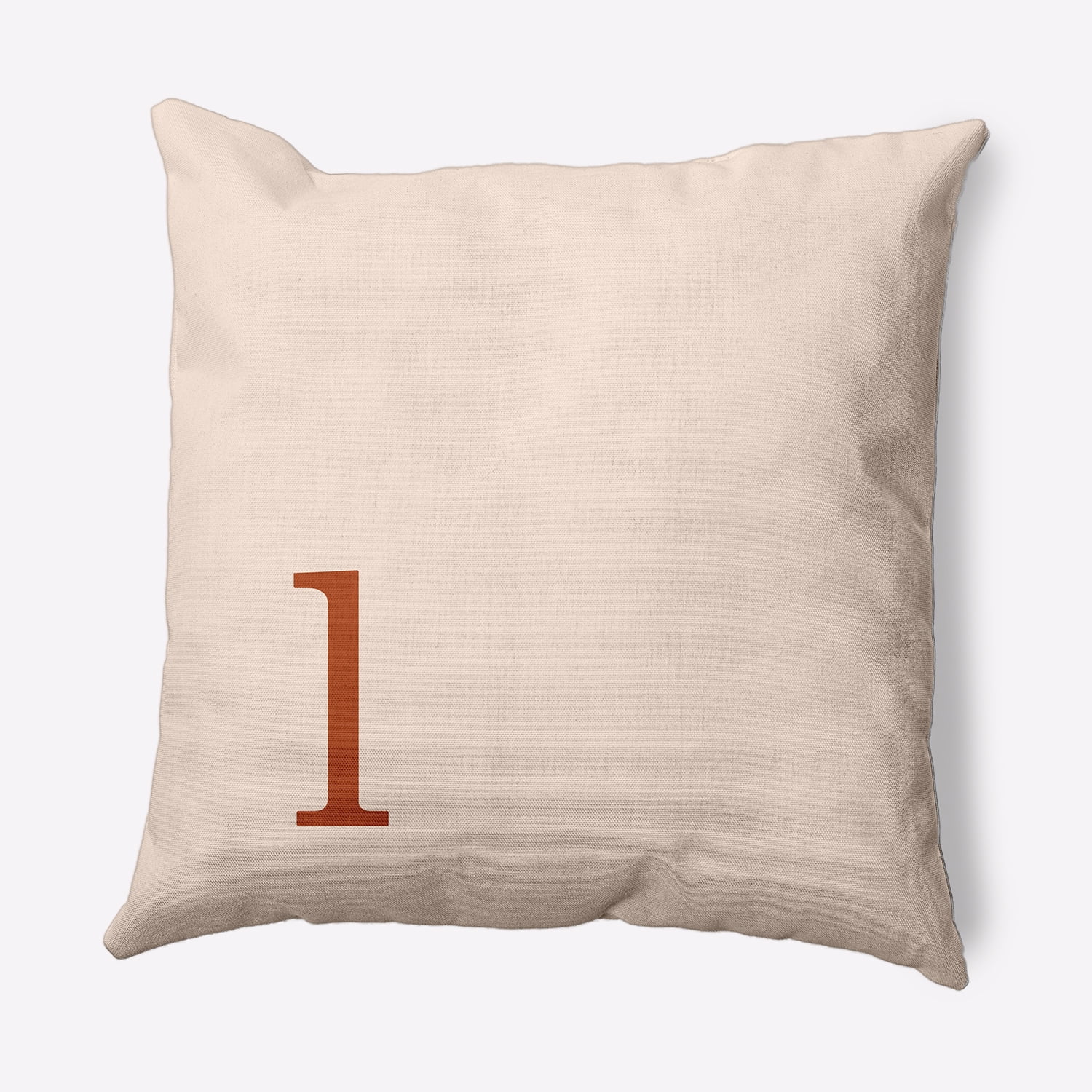 Simply Daisy 20" x 20" Modern Monogram Indoor/Outdoor Polyester Throw Pillow, Sienna
