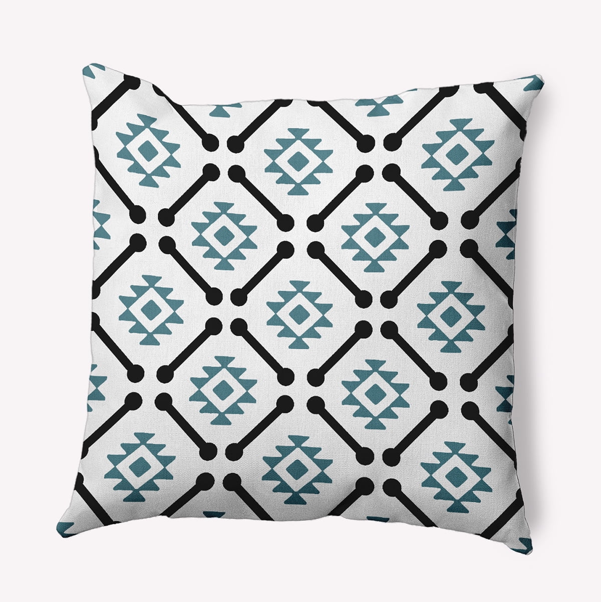 Simply Daisy 20" x 20" Modern Tribal Pattern Decorative Throw Pillow, Mineral Blue (1 count)