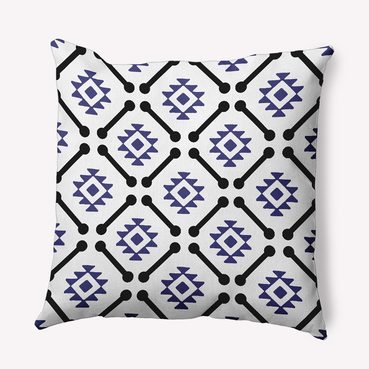 Simply Daisy 20" x 20" Modern Tribal Pattern Decorative Throw Pillow, Purplish Blue (1 count)