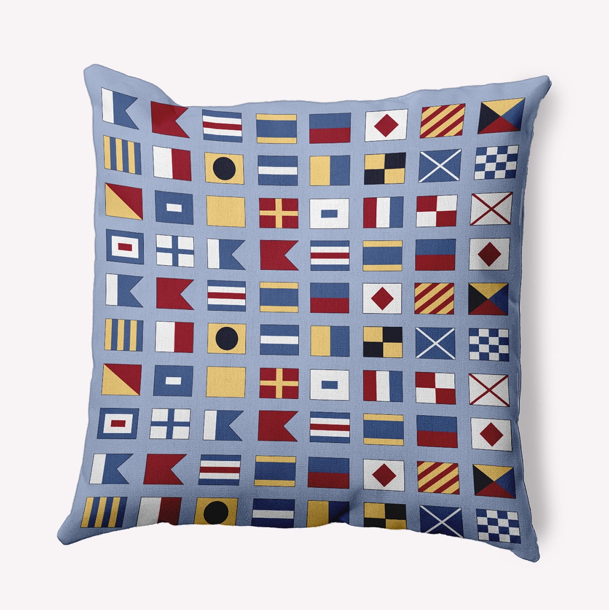 Simply Daisy 20" x 20" Nautical Flags Decorative Throw Pillow, Peri (1 count)