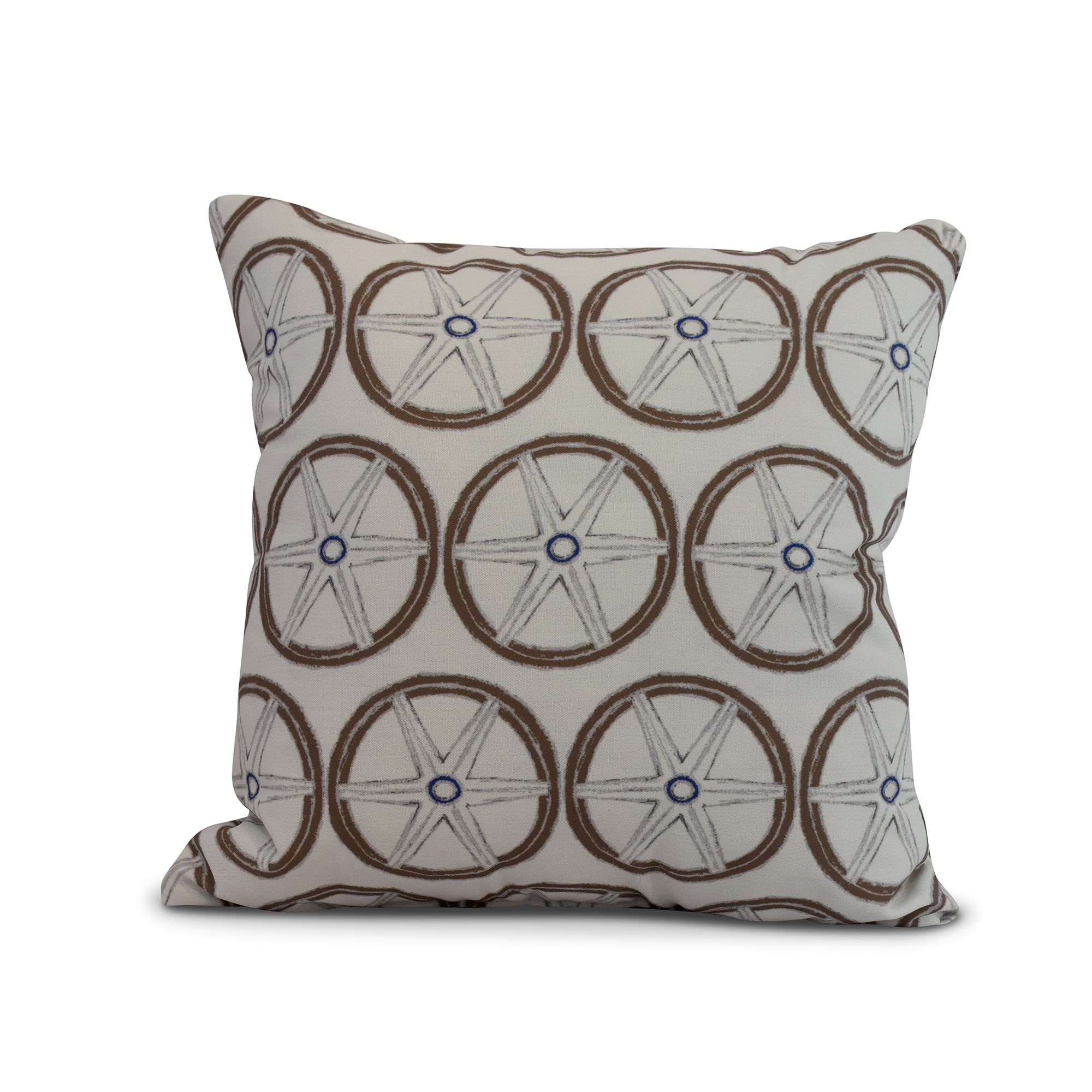 Simply Daisy, 20" x 20" Nautical Geo Lines, Geometric Print Outdoor Pillow, Ivory
