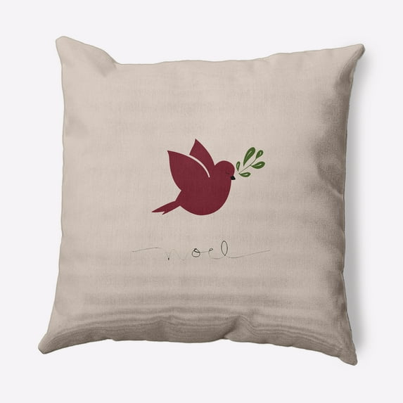 Simply Daisy 20" x 20" Noel Bird Outdoor Throw Pillow
