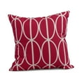thumbnail image 1 of Simply Daisy, 20" x 20" Ovals Go 'Round, Geometric Print Outdoor Pillow, Pink/Fushcia, 1 of 2