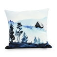 thumbnail image 1 of Simply Daisy, 20" x 20" Over the Hills Blue Holiday Print Decorative Outdoor Throw Pillow, 1 of 1