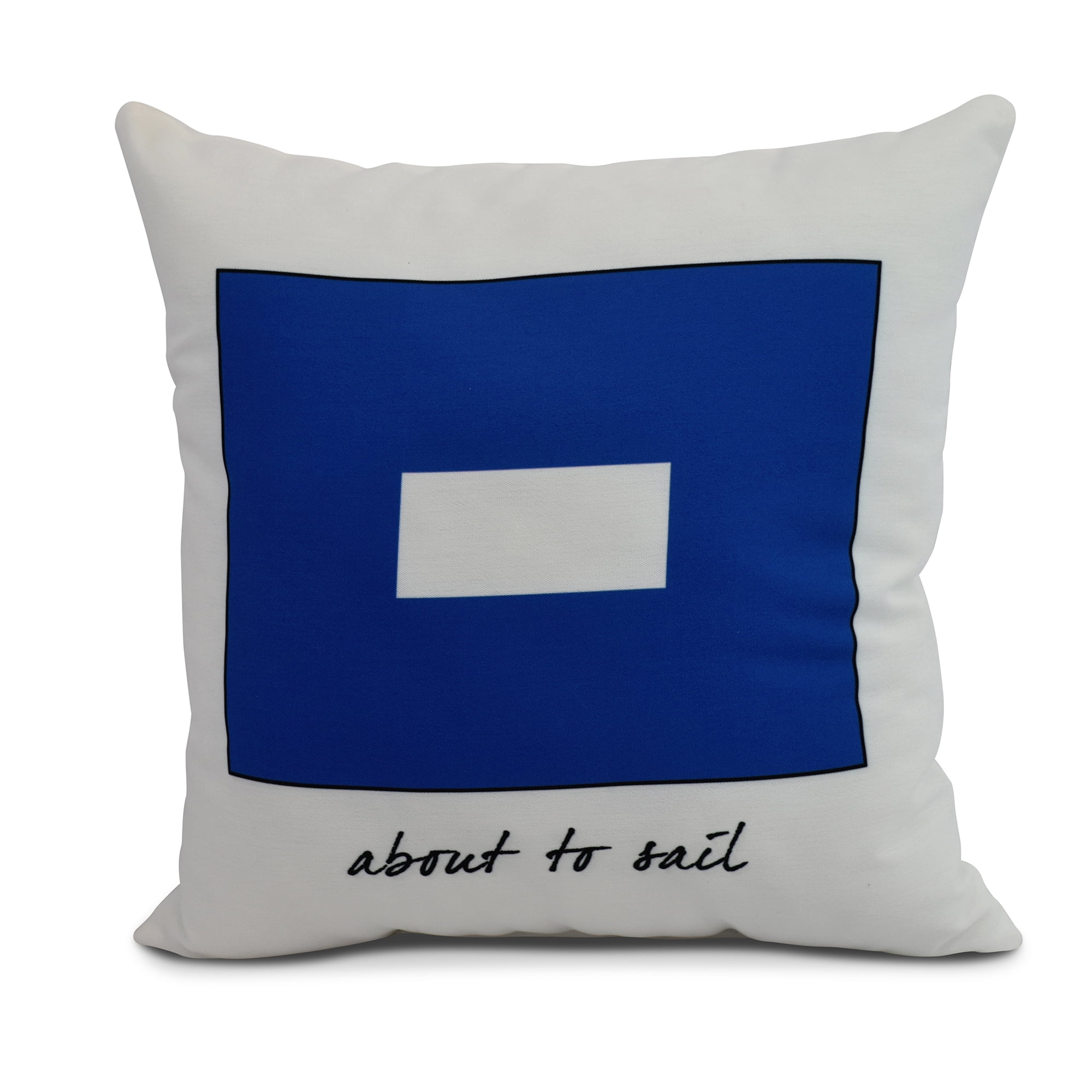 Simply Daisy, 20" x 20" P Phrase Text, Word Print Outdoor Pillow, Royal Blue