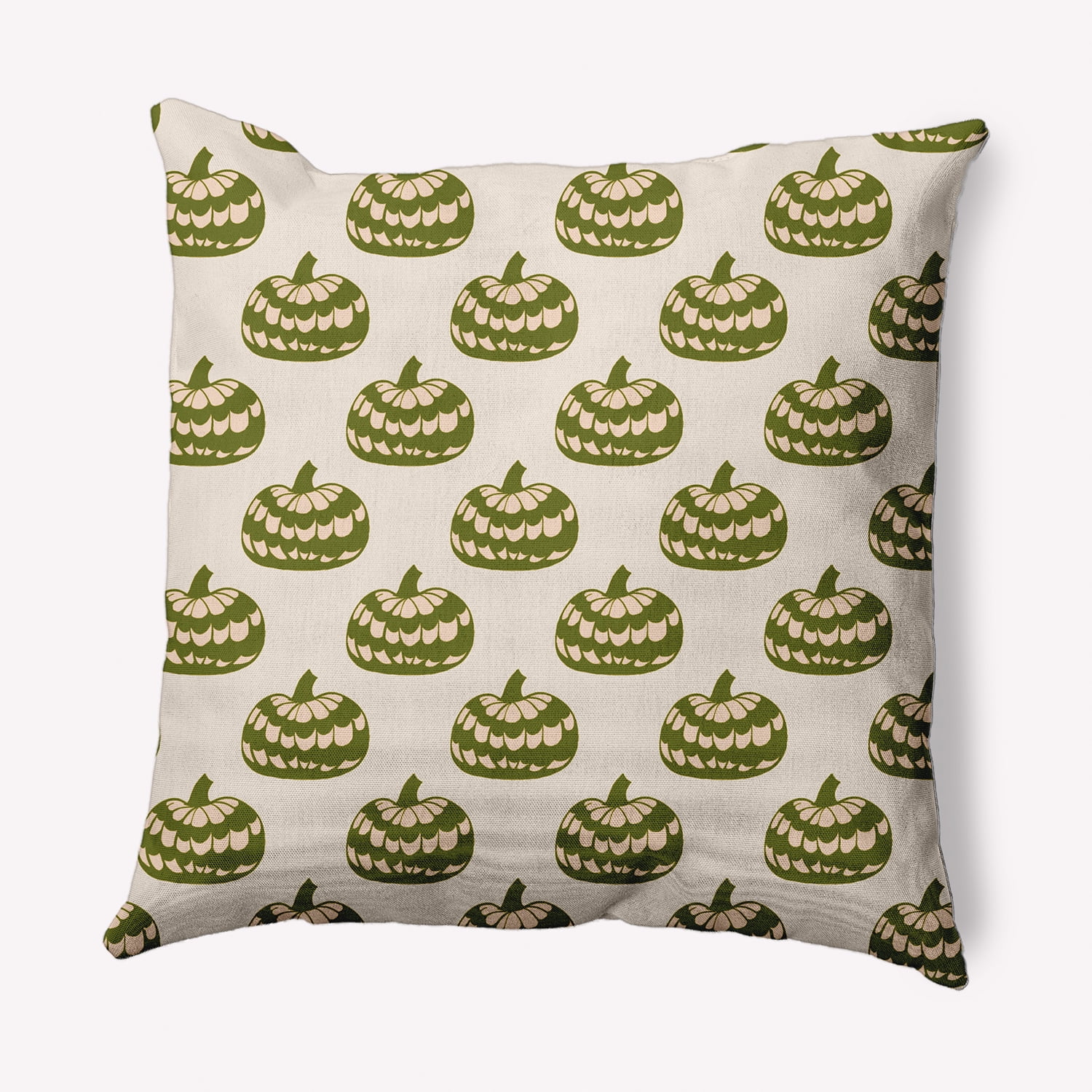 Simply Daisy 20" x 20" Patterned Pumpkins Decorative Throw Pillow, Olive