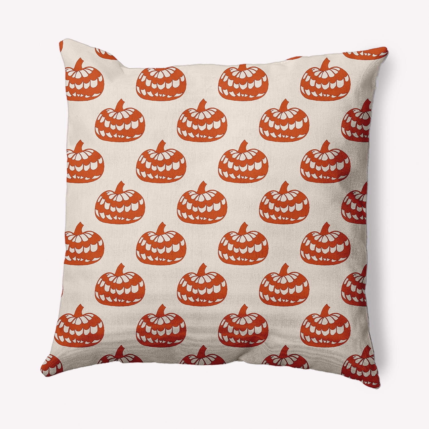 Simply Daisy 20" x 20" Patterned Pumpkins Indoor/Outdoor Polyester Throw Pillow, Sienna