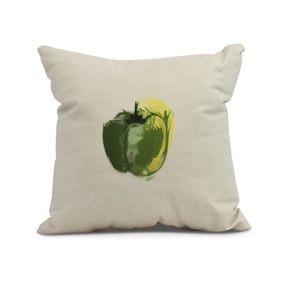 Simply Daisy, 20" x 20" Pepper Outdoor Pillow, Green
