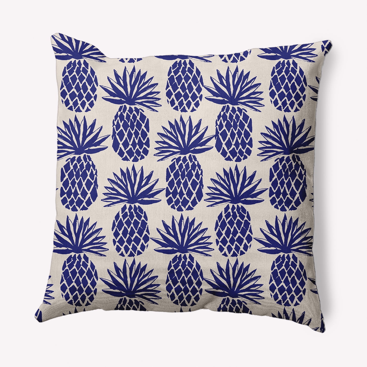 Simply Daisy 20" x 20" Pineapple Stripes Decorative Throw Pillow, Indigo Blue