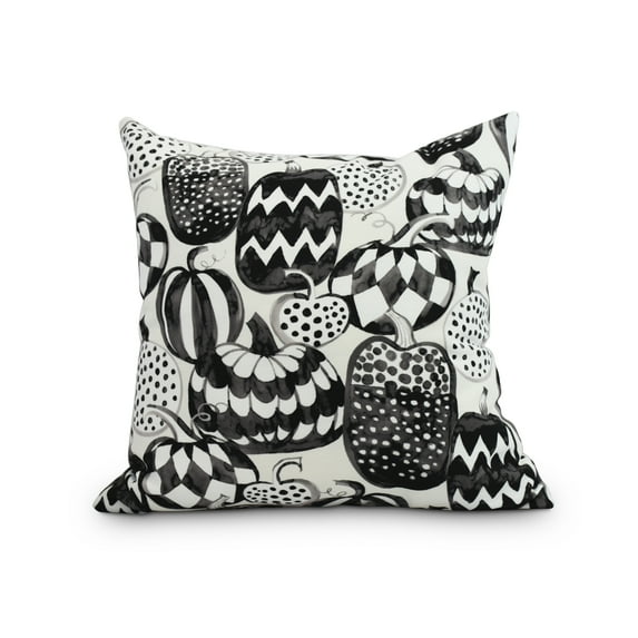 Simply Daisy, 20" x 20" Pumpkins Galore Cream Halloween Print Decorative Throw Pillow