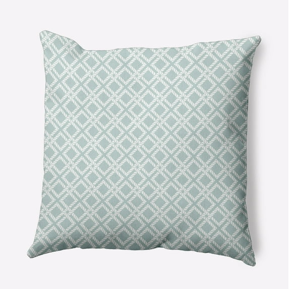 Simply Daisy 20" x 20" Rope Rigging Decorative Throw Pillow, Aqua (1 count)