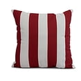 thumbnail image 1 of Simply Daisy, 20" x 20" Rugby Stripe, Stripe Print Outdoor Pillow, Red, 1 of 2