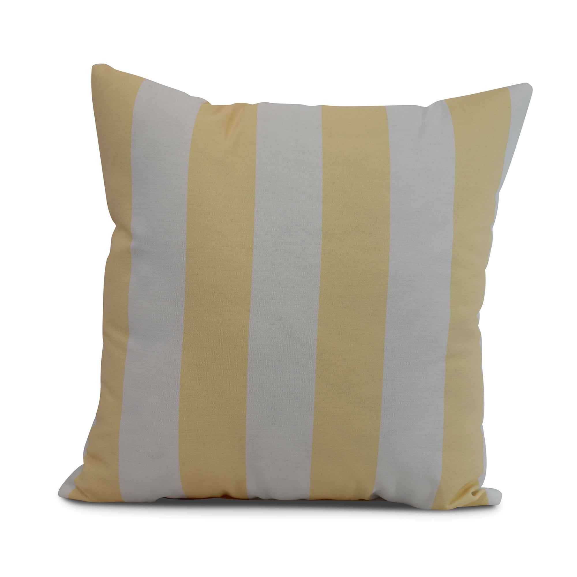 Simply Daisy, 20" x 20" Rugby Stripe, Stripe Print Outdoor Pillow, Yellow