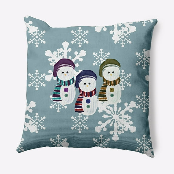 Simply Daisy 20" x 20" Sock Snowmen Outdoor Throw Pillow