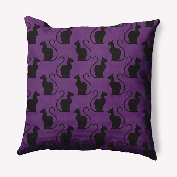Simply Daisy 20" x 20" Spooky Cats Decorative Throw Pillow, Amethyst