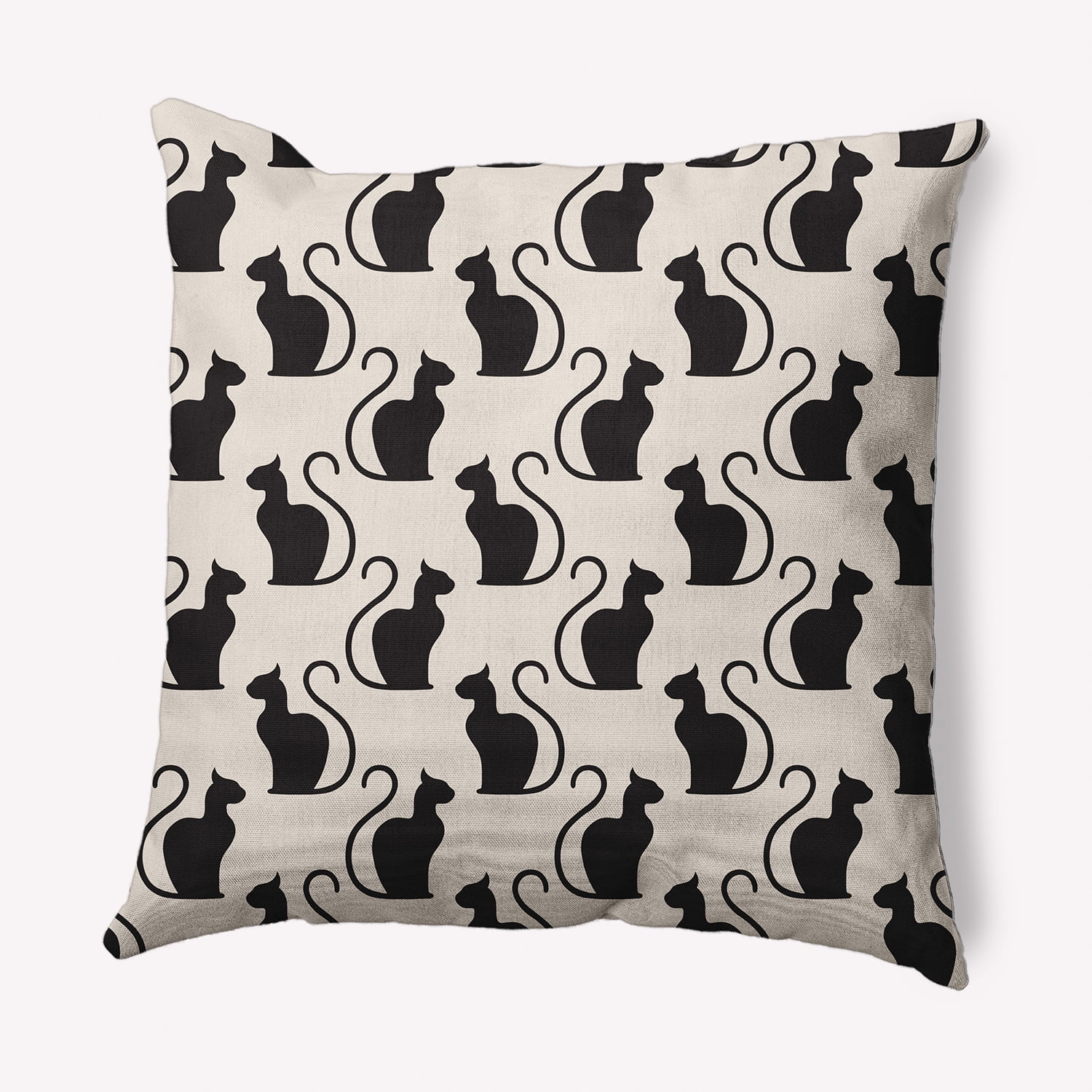 Simply Daisy 20" x 20" Spooky Cats Decorative Throw Pillow, Cream