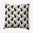 thumbnail image 1 of Simply Daisy 20" x 20" Spooky Cats Decorative Throw Pillow, Cream, 1 of 4
